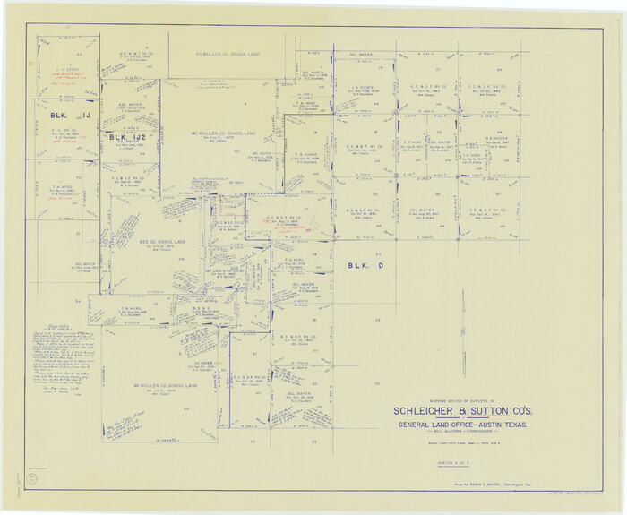 62405, Sutton County Working Sketch 62, General Map Collection