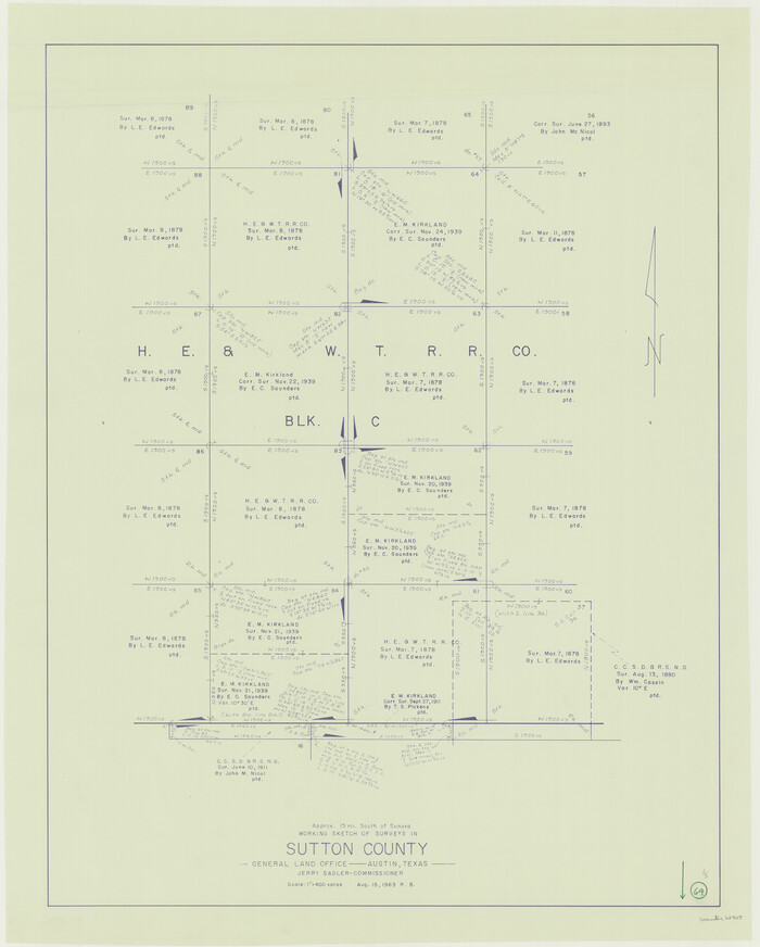 62407, Sutton County Working Sketch 64, General Map Collection