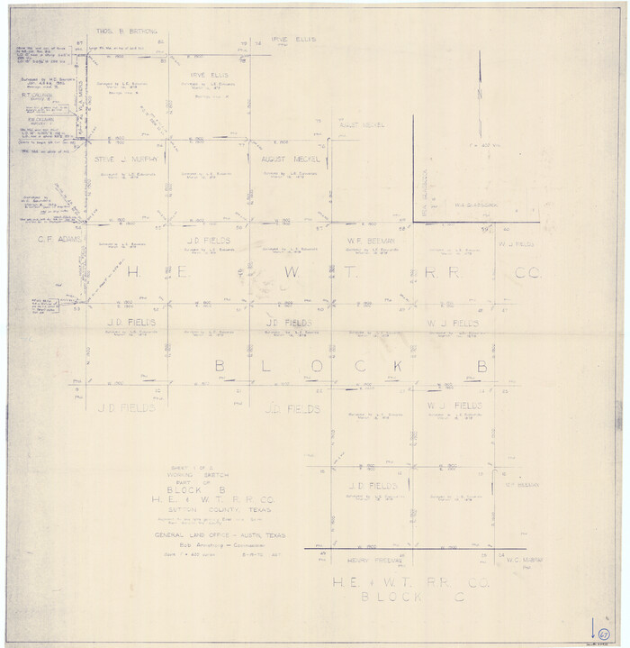 62410, Sutton County Working Sketch 67, General Map Collection