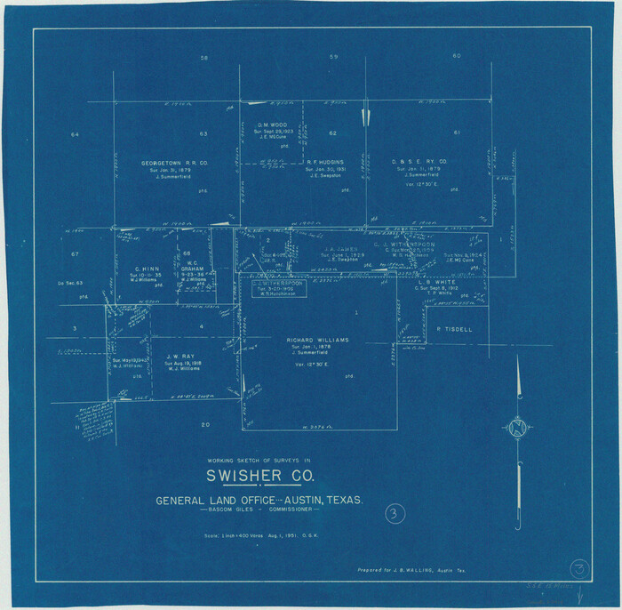 62414, Swisher County Working Sketch 3, General Map Collection