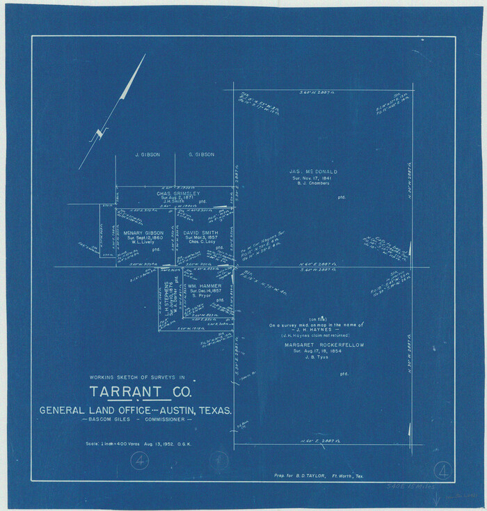 62421, Tarrant County Working Sketch 4, General Map Collection