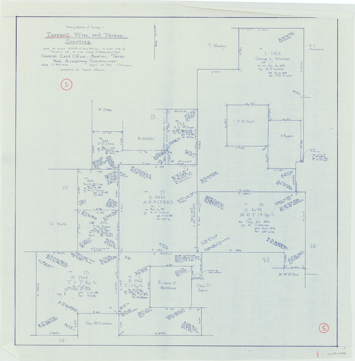 62422, Tarrant County Working Sketch 5, General Map Collection