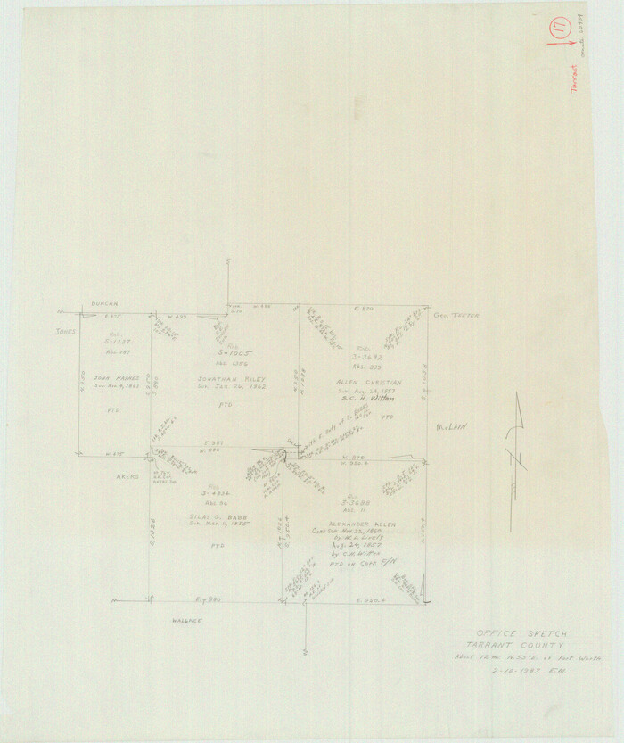 62434, Tarrant County Working Sketch 17, General Map Collection