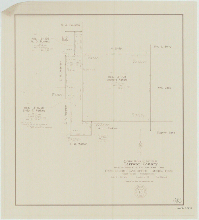 62435, Tarrant County Working Sketch 18, General Map Collection