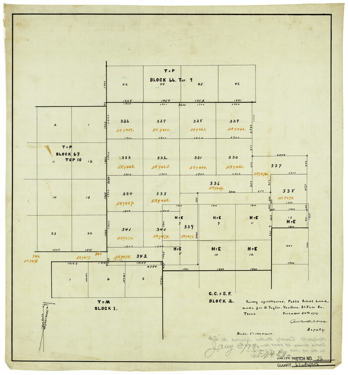 6246, Hudspeth County Rolled Sketch 26, General Map Collection