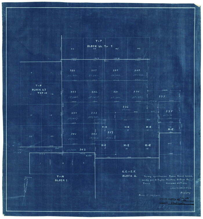 6247, Hudspeth County Rolled Sketch 26, General Map Collection