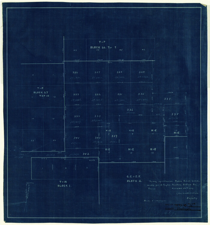 6247, Hudspeth County Rolled Sketch 26, General Map Collection