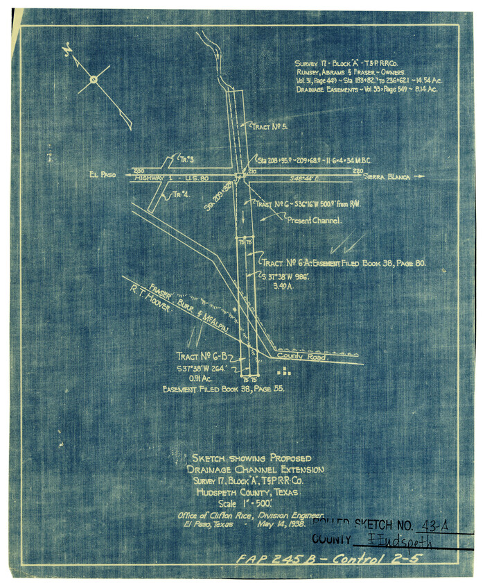 6252, Hudspeth County Rolled Sketch 43A, General Map Collection
