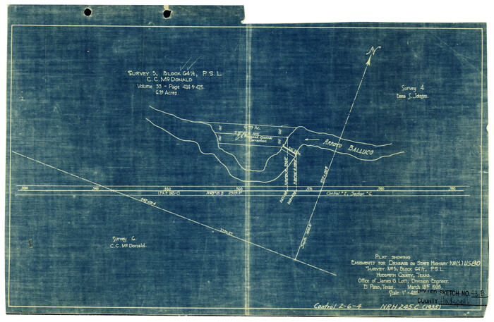 6253, Hudspeth County Rolled Sketch 43B, General Map Collection