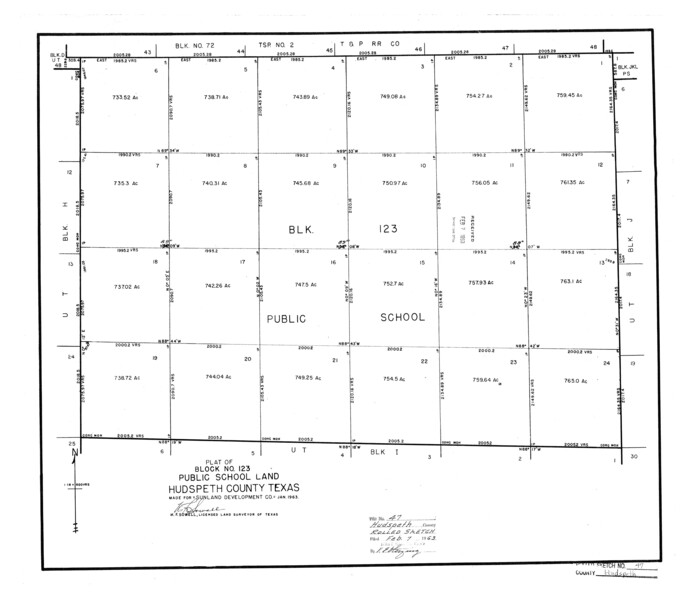 6255, Hudspeth County Rolled Sketch 47, General Map Collection