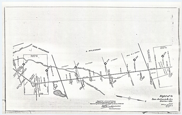 62567, Right of Way Location Map, San Antonio & Aransas Pass, Station 656…, General Map Collection
