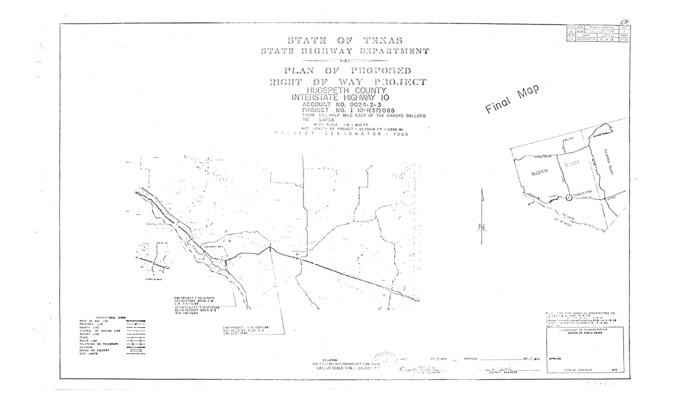 6259, Hudspeth County Rolled Sketch 66, General Map Collection