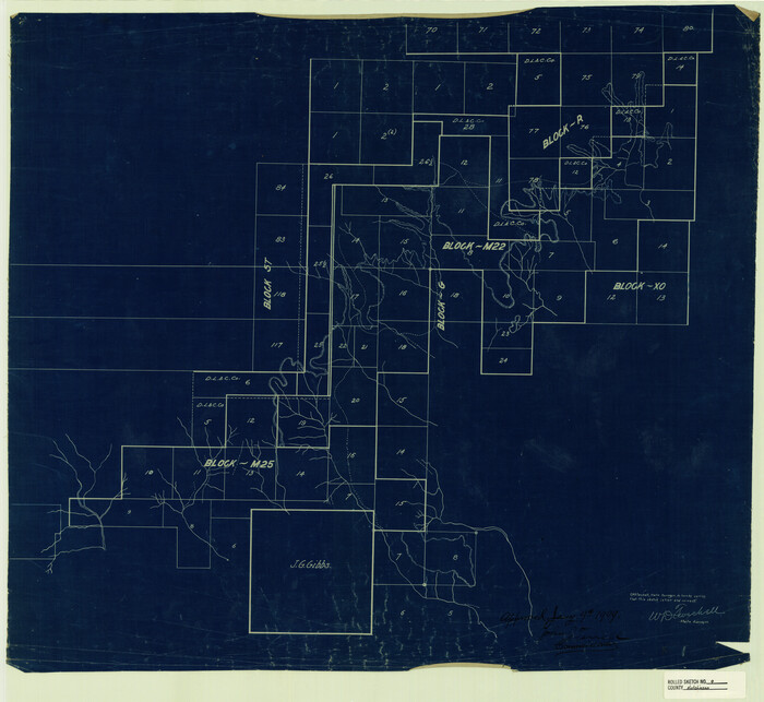 6280, Hutchinson County Rolled Sketch 9, General Map Collection