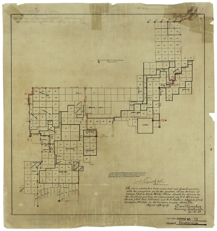 6283, Hutchinson County Rolled Sketch 13, General Map Collection