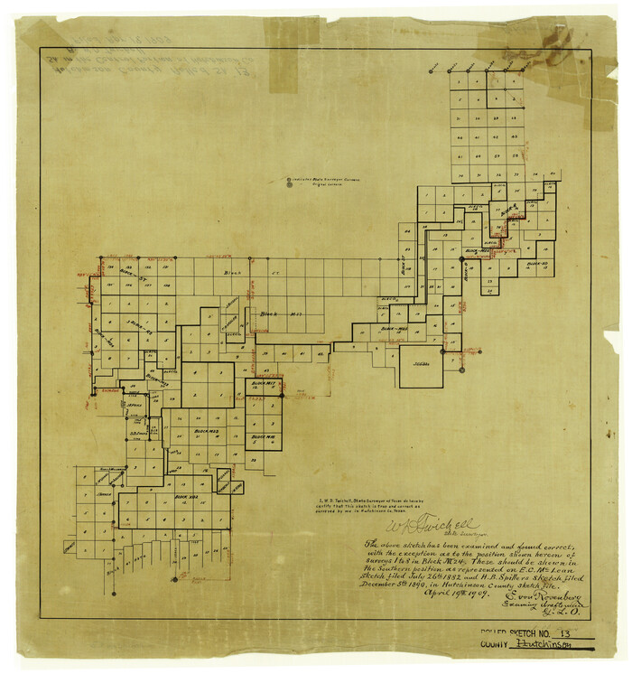 6283, Hutchinson County Rolled Sketch 13, General Map Collection
