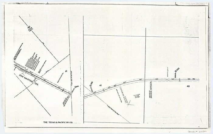62830, Railroad Track Map, T&PRRCo., Culberson County, Texas, General Map Collection