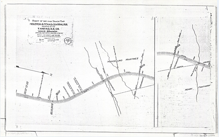 62846, Railroad Track Map, H&TCRRCo., Falls County, Texas, General Map Collection