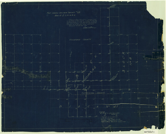 6290, Hutchinson County Rolled Sketch 28, General Map Collection