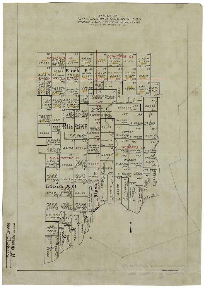 6291, Hutchinson County Rolled Sketch 29, General Map Collection
