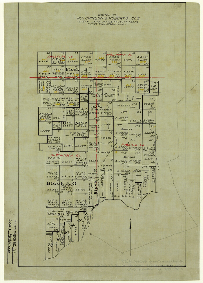 6291, Hutchinson County Rolled Sketch 29, General Map Collection