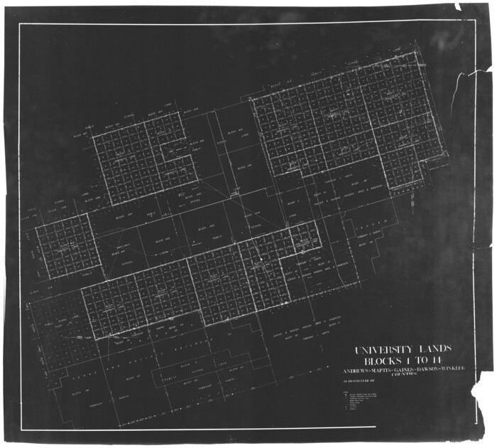 62930, University Lands Blocks 1 to 11 Andrews-Martin-Gaines-Dawson-Winkler Counties, General Map Collection