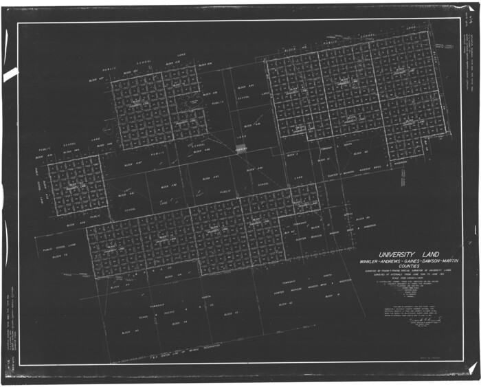 62931, University Land, Winkler-Andrews-Gaines-Dawson-Martin Counties, General Map Collection