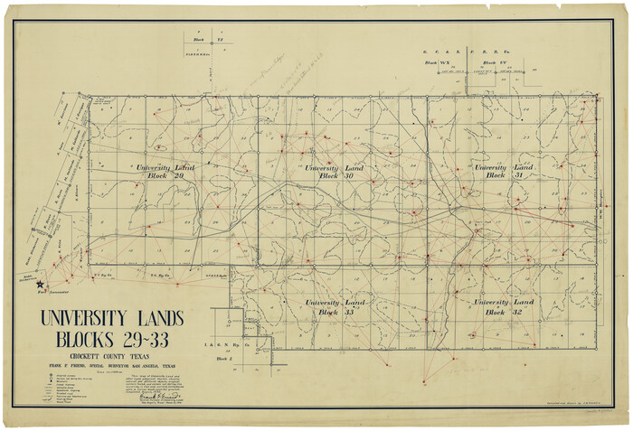 62943, University Lands Blocks 29-33, Crockett County, Texas, General Map Collection
