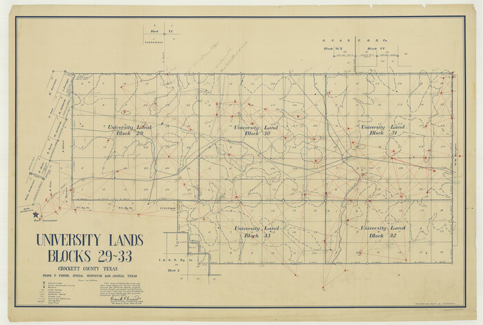62943, University Lands Blocks 29-33, Crockett County, Texas, General Map Collection