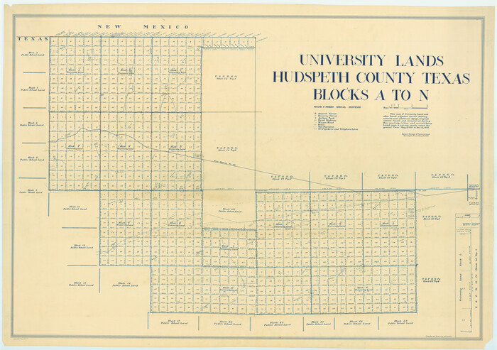 62952, University Lands Hudspeth County, Texas, Blocks A to N, General Map Collection