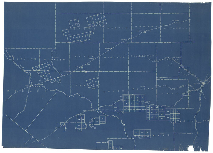 62964, [Sketch showing University Lands in West Texas], General Map Collection
