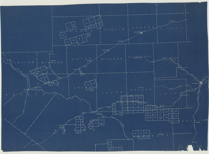 62964, [Sketch showing University Lands in West Texas], General Map Collection