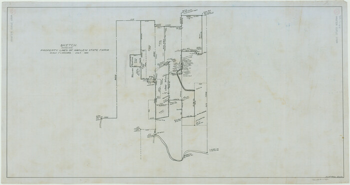 62982, Sketch Showing Property Lines of Harlem State Farm, General Map Collection