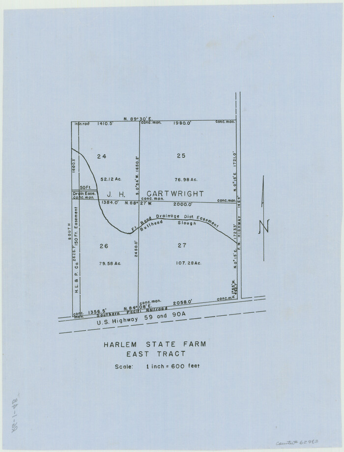 62983, Harlem State Farm, East Tract, General Map Collection