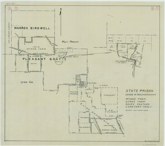62994, State Prison Lands in Walker County - Wynne Farm, Goree Farm, Dairy Pasture, Cemetery Tract, General Map Collection