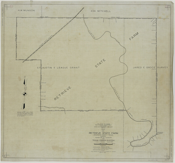 62999, Map of Retrieve Plantation, Brazoria County, Texas, General Map Collection
