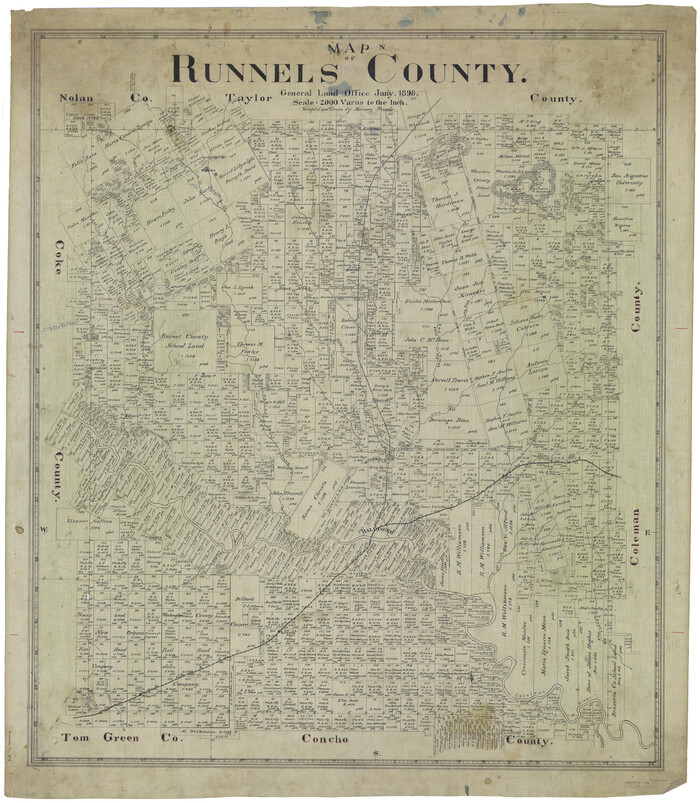 63008, Map of Runnels County, General Map Collection