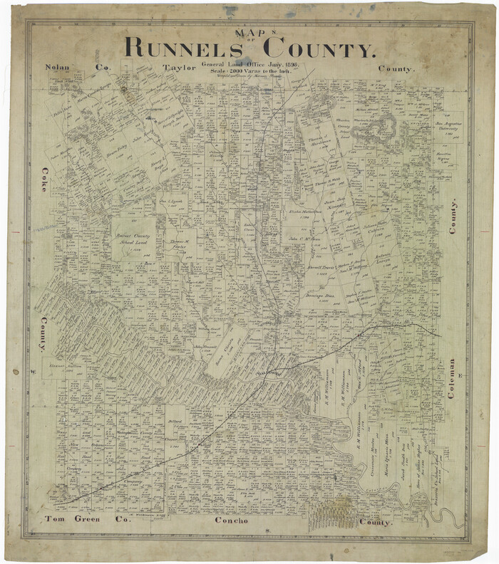 63008, Map of Runnels County, General Map Collection