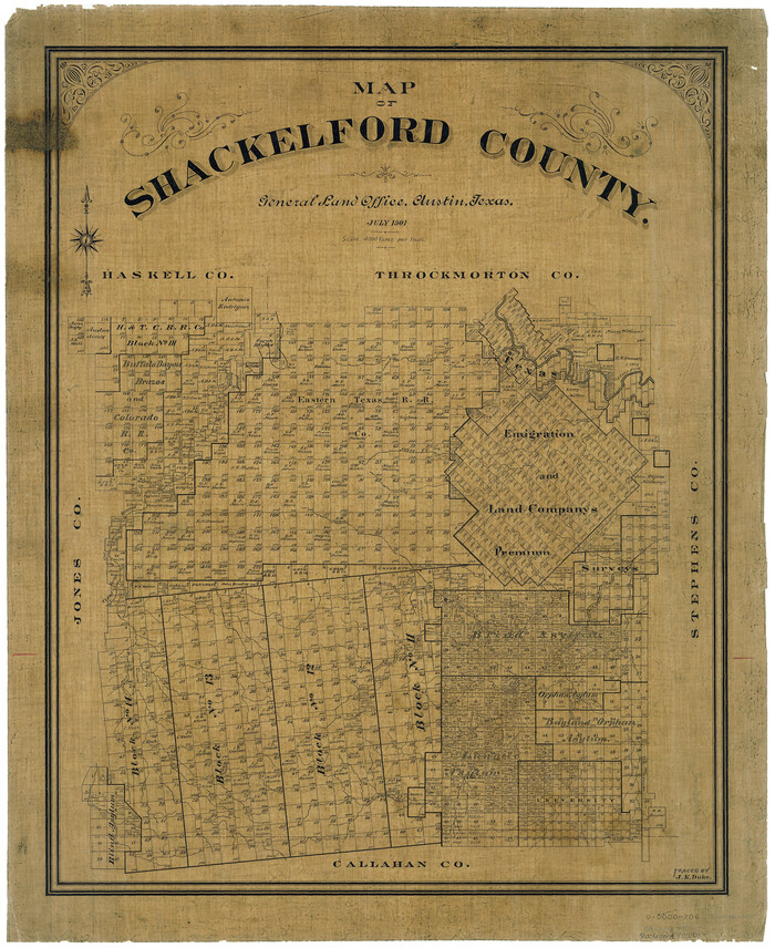 63031, Map of Shackelford County, General Map Collection
