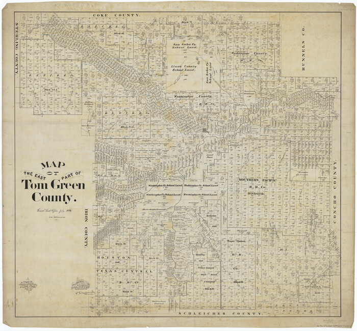 63071, Map of the East Part of Tom Green County, General Map Collection
