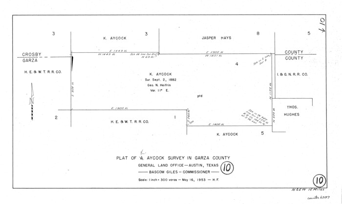 63157, Garza County Working Sketch 10, General Map Collection