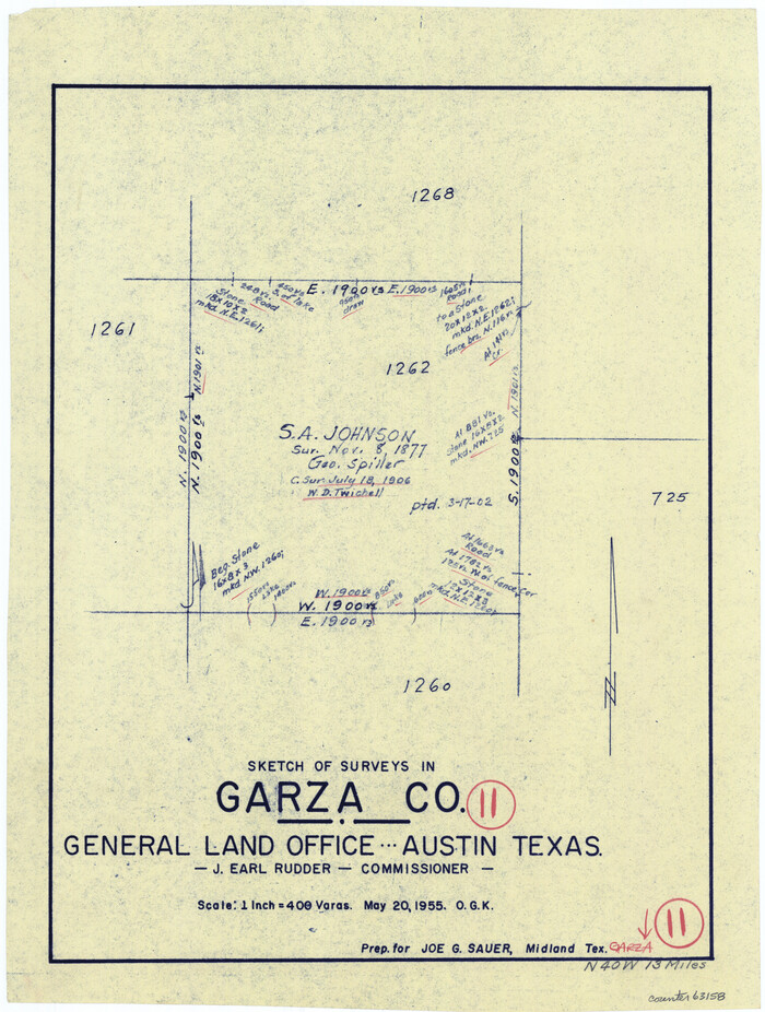 63158, Garza County Working Sketch 11, General Map Collection