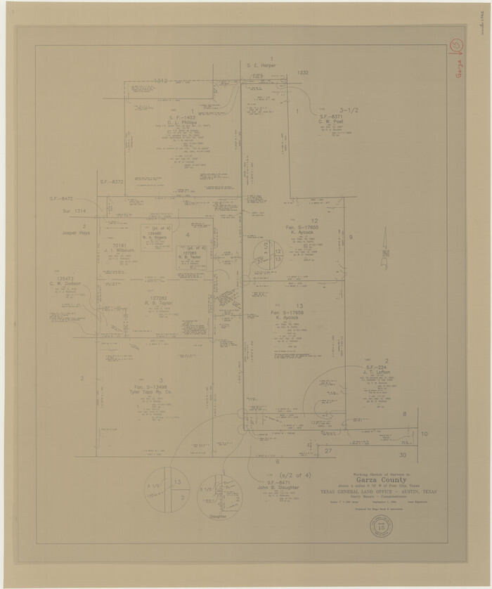 63162, Garza County Working Sketch 15, General Map Collection