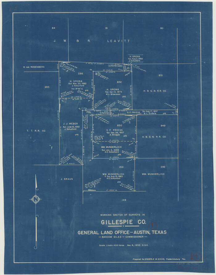 63164, Gillespie County Working Sketch 1, General Map Collection