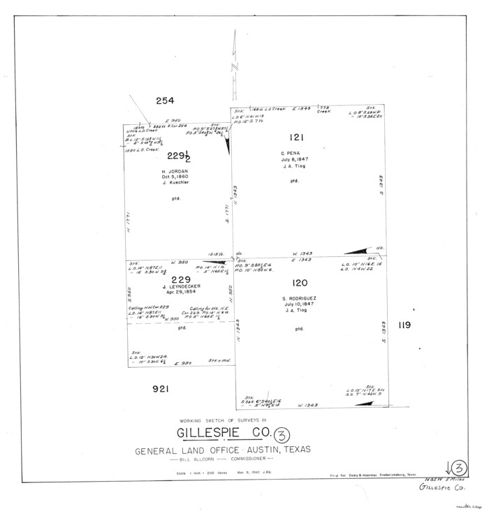 63166, Gillespie County Working Sketch 3, General Map Collection