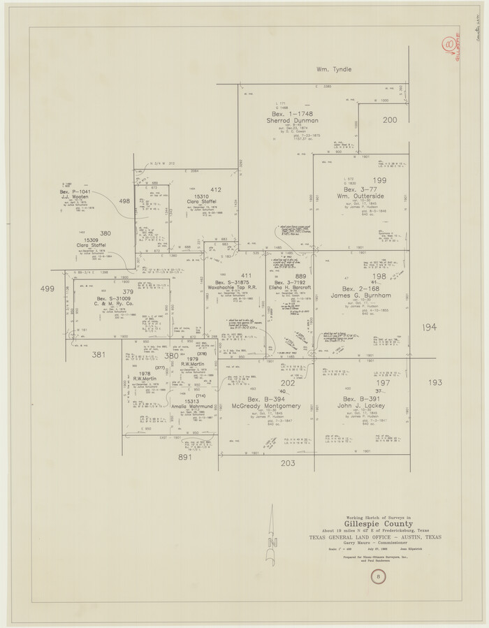 63171, Gillespie County Working Sketch 8, General Map Collection