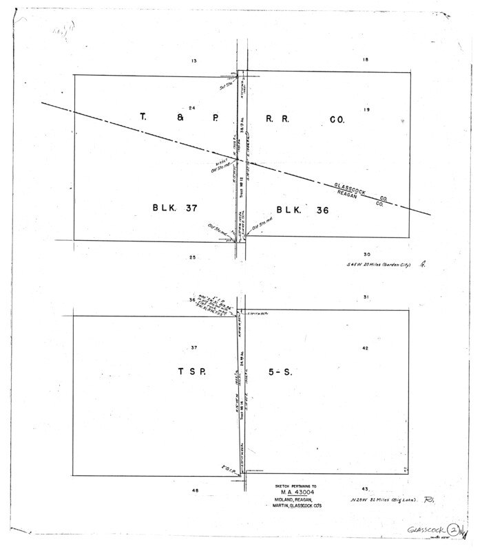 63175, Glasscock County Working Sketch 2, General Map Collection