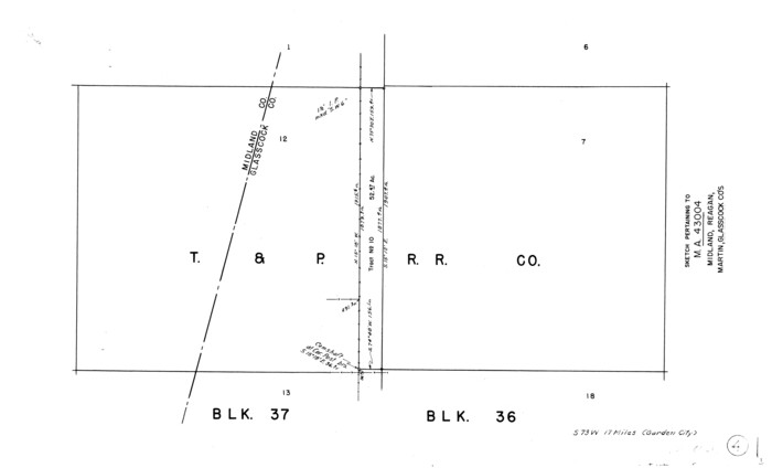 63177, Glasscock County Working Sketch 4, General Map Collection