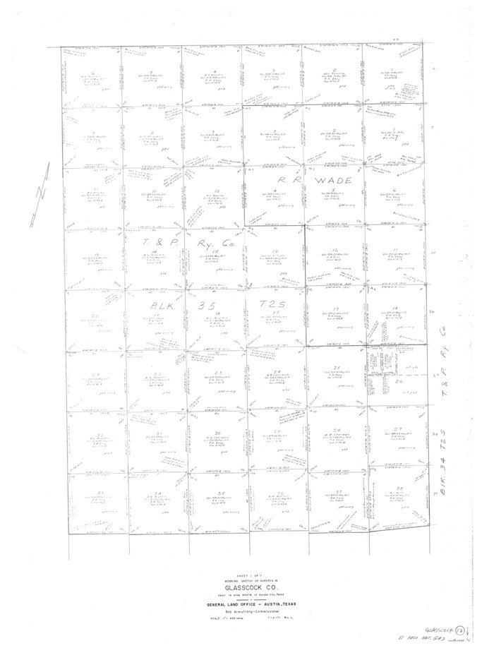 63185, Glasscock County Working Sketch 12, General Map Collection