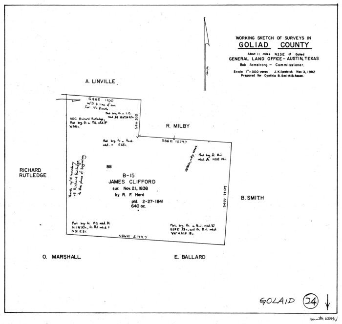 63214, Goliad County Working Sketch 24, General Map Collection