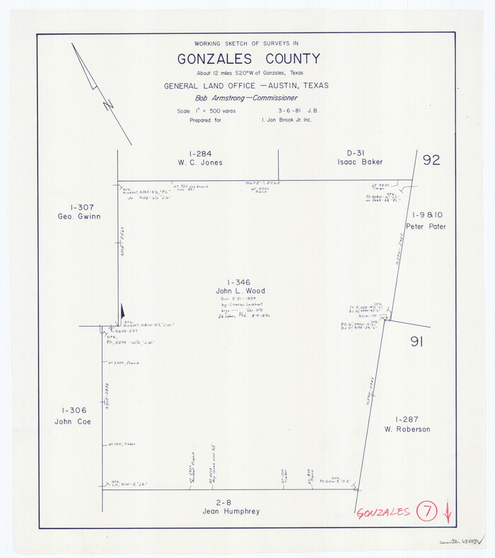 63223, Gonzales County Working Sketch 7, General Map Collection